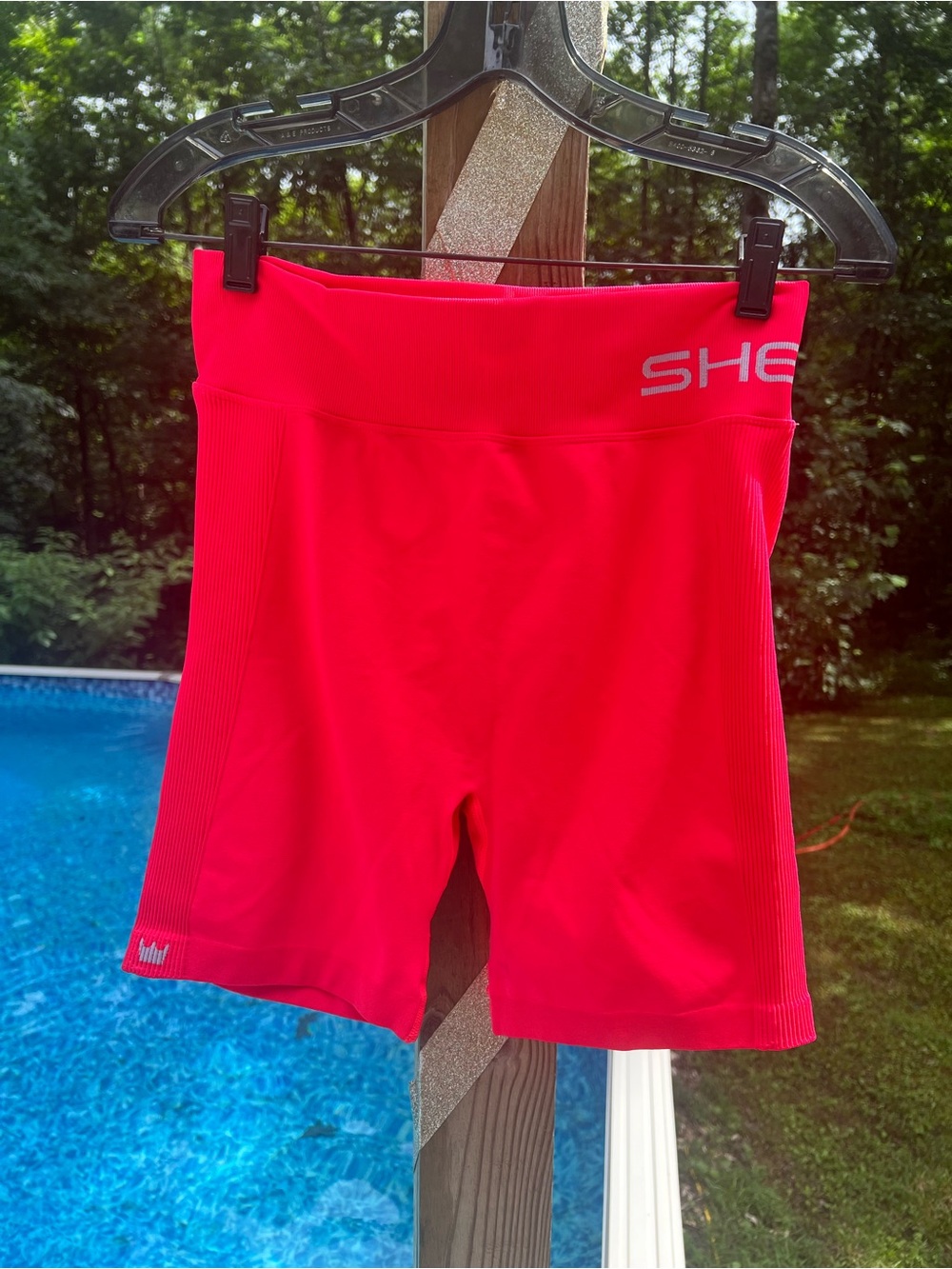 SHEFIT High-Waist Hot Pink Bike Shorts